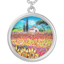 FLORA IN TUSCANY/ Fields ,Poppies and Sunflowers Custom Jewelry