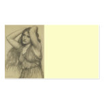 Flora with Long Hair Business Cards