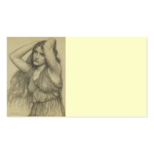 Flora with Long Hair Business Cards