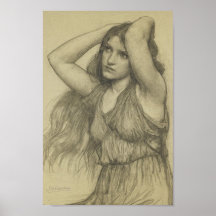 Flora with Long Hair Posters