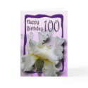Floral 100th Birthday Congratulations Card