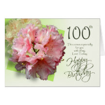Floral 100th Birthday Congratulations Card