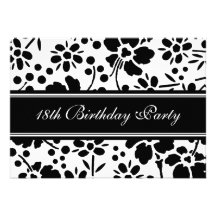Floral 18th Birthday Party Invitations