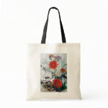 Floral arrangement in glass vase  flowers tote bags