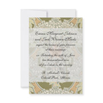 floral art nouveau personalised invitation