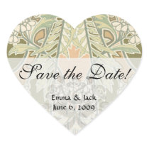 floral art nouveau heart stickers