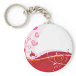 Floral artistic vector design HEARTS keychains