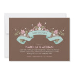 Floral Banner Boy Baby Shower Invitation