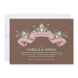 Floral Banner Girl Baby Shower Invitation