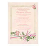Floral Baptismal Invitation