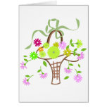 floral basket greeting cards