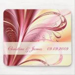 Floral beauty, Wedding invitation set mousepads