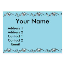 Floral Blue Business Card Templates