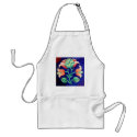FLORAL , blue pink green aprons