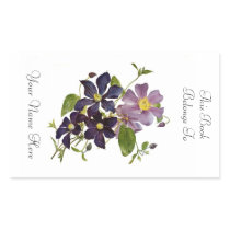 Floral Bookplate Stickers