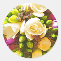 Floral Bouquet Envelope Seal Stickers