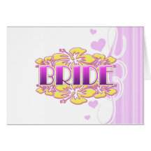 floral bride  wedding shower bridal party fun card