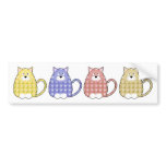 Floral Calico Kitty Bumper Sticker bumper stickers