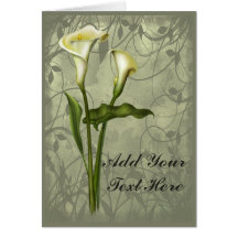 Floral Calla Elegance Greeting Card