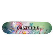 Floral Castella CA Skateboard