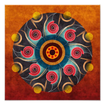 Floral Colour Abstract Vector Art Photo Print