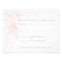Floral Corner RSVP Custom Announcement