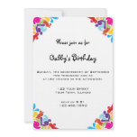 Floral Corners Birthday Party Invitation