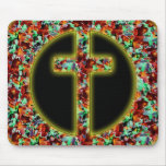 FLORAL CROSS MOUSEPAD
