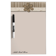 Floral Custom Text Dry Erase Board