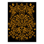 Floral Damask Lace Vines Card