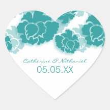 Floral Decadence Wedding Stickers