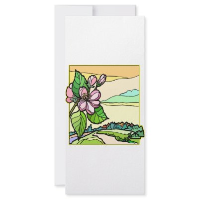 Floral Design Stained Glass #0033 Rack Card Template by Mustang_Lady