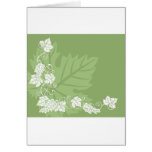 floral design with grapevine. greeting card