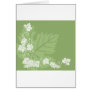 floral design with grapevine. greeting card