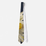 Floral designer ties for men - white water lily
