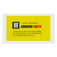Floral Designer - Urban Yellow White Business Cards
