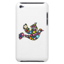 Floral Dove of flowers iPod Case-Mate Case