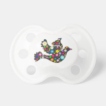 Floral Dove of flowers Pacifier