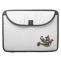 Floral Dove of flowers Sleeve For MacBook Pro