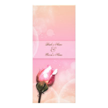 Floral elegant rose pink announcements