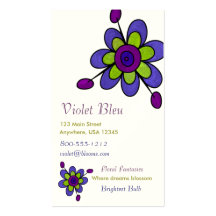 Floral Fantasies Standard Card Business Card Template