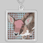 Floral Fawn Blue Necklace necklaces