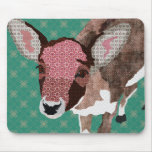 Floral Fawn Turqoise Mousepad