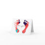 Floral Footprints It's A Girl card
