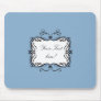 FLORAL FRAME MOUSEPAD BLUE