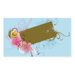 Floral frame Profile Card business cards