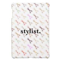 Floral girly scissors colorful hair stylist flower iPad mini cover