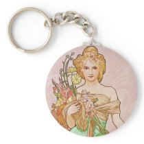 Floral Goddess Key Chain