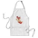 floral grunge design apron