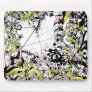 floral grunge leaves mouse pad